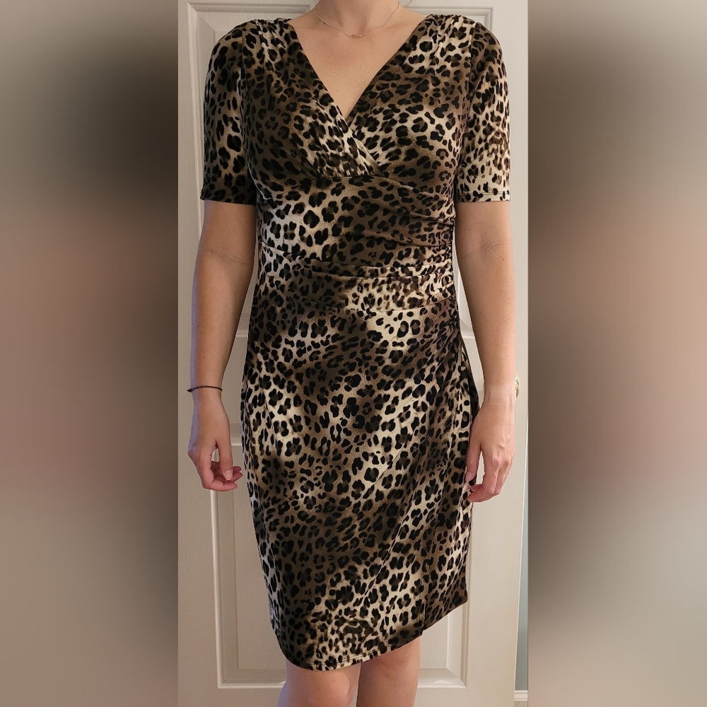 Evan-Picone Leopard dress in size 12